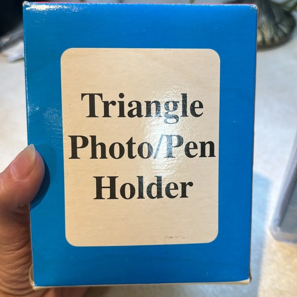 Vintage Giftco Triangle Photo/Pen holder